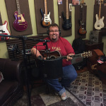 Josh Rinkel lays don the rhythm for Po' Ramblin' Boys at Buckaroo Studios (9/11/16)