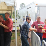 Artists hang out backstage at Red, White & Bluegrass 2012 - photo © Laura Tate Photography