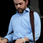Collin Willis with Darin & Brooke Aldridge at Red, White & Bluegrass 2012 - photo © Laura Tate Photography