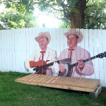 Scott Guion's Flatt & Scruggs portrait in process - photo by Danny Clark