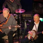 Gary Scruggs, John Gardner and Jim Mills perform at the Earl Scruggs tribute concert (1/11/14) - photo by John Goad