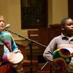 Jefferson Elementary School students perform at the dedication of the Earl Scruggs Center - photo by John Goad