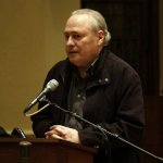 Gary Scruggs speaks at the dedication of the Earl Scruggs Center (1/11/14) - photo by John Goad