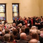 Overflow audience at the dedication of the Earl Scruggs Center - photo by John Goad
