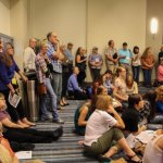 Packed seminar room for the Women in Bluegrass panel during World of Bluegrass 2013 - photo by Tara Linhardt