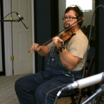 Billy Hurt in the studio tracking with Karl Shiflett & Big Country Show