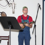 CJ Lewandowski in the studio tracking with Karl Shiflett & Big Country Show