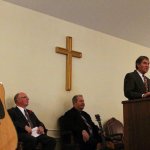 Ron Thomason at George Shuffler's funeral (4/9/14) - photo by Becky Johnson