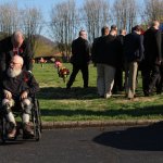 Pall bearers carry George Shuffler to his final resting place (4/9/14) - photo by Becky Johnson