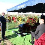 Graveside service at George Shuffler's funeral (4/9/14) - photo by Becky Johnson