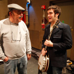 Ben Eldridge and Noam Pikelny at the Sizemore Benefit Show in Roanoke (2/19/12) - photo © Dean Hoffmeyer