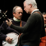 Butch Robins and John Lawless twinning the five at the Sizemore Benefit Show in Roanoke (2/19/12) - photo © Dean Hoffmeyer