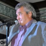 Tim White, MC at the 2016 Bluegrass In The Smokies - photo © Bill Warren