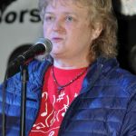 Host Lorraine Jordan at the 2016 Bluegrass In The Smokies - photo © Bill Warren