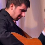 Adam Winstead with Paul Williams and the Victory Trio at the 2013 SOIMF - photo by Bill Warren