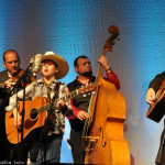 Isaac Moore with Junior Sisk & Rambler's Choice at the Fall 2012 Southern Ohio Indoor Music Festival - photo by Bill Warren