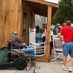 Activity on the street during Wide Open Bluegrass 2016 - photo © Tara Linhardt