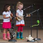 A couple of cuties in the youth competition at Galax 2014 - photo by Tara Linhardt