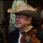 Bobby Hicks at Wide Open Bluegrass 2015 - photo by Tara Linhardt