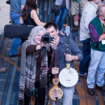 Selfies are everywhere like this one just taken with Adam Hurt at Wide Open Bluegrass 2015 - photo by Tara Linhardt