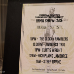 Showcase sign at World of Bluegrass 2016 - photo © Tara Linhardt