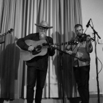 Menefee, Grier, McDowell, and Abernathy showcasing at World of Bluegrass 2016 - photo by Tara Linhardt