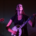 Gina Clowes with Chris Jones & the Night Riders showcasing at World of Bluegrass 2016 - photo by Tara Linhardt