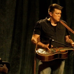 Jamie Stewart with Cumberland River on the set of Christmas: The Mountain Way (June 2012) - photo by Penni McDaniel