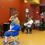 Makeup room backstage on the set of Christmas: The Mountain Way (June 2012) - photo by Penni McDaniel