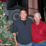 Jamie Stewart and Vic Graves on the set of Christmas: The Mountain Way (June 2012) - photo by Penni McDaniel