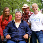 Clara and Wisconsin Joe Stutzman, Steve and Rita Jackson at the first Tippecanoe & Bluegrass Too festival in Lafayette, IN