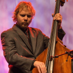 Mike Barber with The Gibson Brothers at Wide Open Bluegrass 2015 - photo © Todd Powers