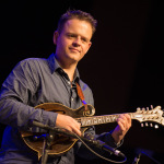 Spencer Strickland with The Church Sisters at Wide Open Bluegrass 2015 - photo © Todd Powers