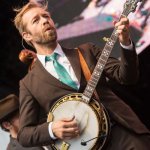 Graham Sharp with Steep Canyon Rangers at 2014 Wide Open Bluegrass - photo © Todd Powers