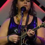 Tina Adair with Sister Sadie at World of Bluegrass 2014 (9/30/14) - photo by Bill Warren