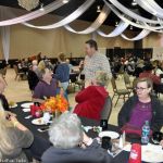 Joe Mullins greets the Front Row Fan Club members during Saturday breakfast at the 2016 Fall SOIMF - photo © Bill Warren