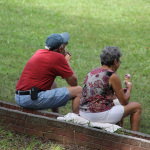 Enjoying some ice cream at Wayside Bluegrass Festival (July 2012) - photo © Laura Tate Photography
