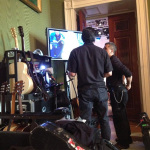 Guitar techs hard at work for the White house show