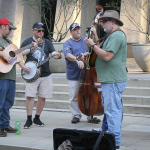 Street jam at the 2016 Wide Open Bluegrass festival - photo by Frank Baker