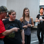 Michael Cleveland backstage at the 2016 Wide Open Bluegrass festival - photo by Frank Baker