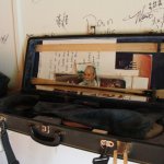 Johnny Ridge's fiddle backstage at the Willow Oak Festival (April 2013) - photo by Laura Tate Photography