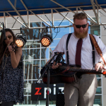 Charlie Robertson and Michael Stockton with Flatt Lonesome at Wide Open Bluegrass 2016 - photo © Tara Linhardt