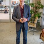 Chris Jones with his major award at 2014 Wide Open Bluegrass - photo by Todd Powers
