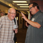 Jon Weisberger and Russell Johnson at the Leadership Bluegrass Master Class at World of Bluegrass 2015 - photo by Becky Johnson