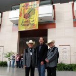 The Ozaki Brothers pose with Wayne Taylor at World of Bluegrass 2013 - photo by Tar Linhardt