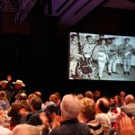 The Ozaki Brothers accepting their Distinguished Achievement Award at World of Bluegrass 2013 - photo by Tar Linhardt