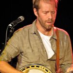 Graham Sharp with Steep Canyon Rangers at the Lincoln Theater during World of Bluegrass 2013 - photo by Woody Edwards