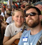 Nora Jane Struthers and P.J. George at the Galax Guinness record attempt