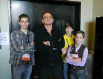 Tommy Mizzone, Bono, Robby Mizzone and Johnny Mizzone at TED 2013