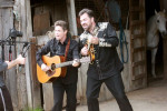 Video shoot for Old McDonald Sold The Farm with Mark Newton and Steve Thomas - photo by Denise Fussell, Fussell Graphics